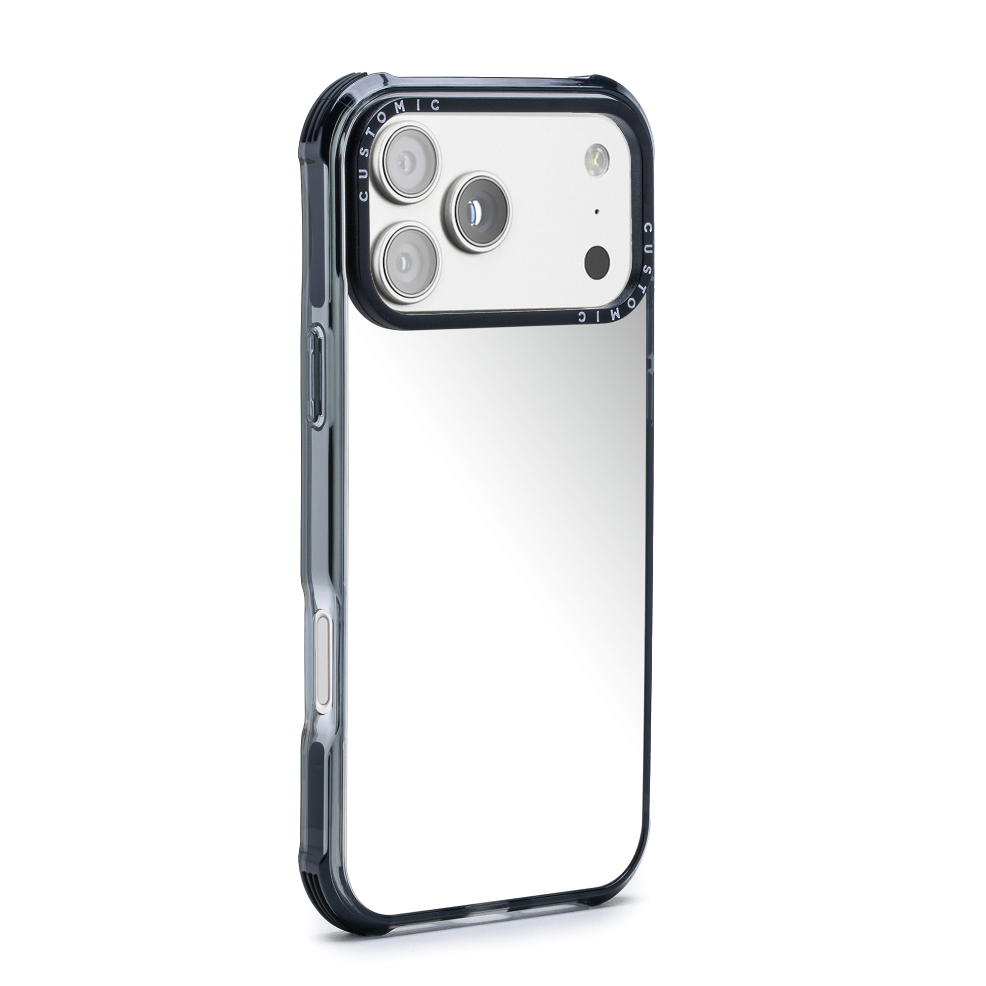 Detalhe da capa Customic Impactor SP4CE Mirror MagSafe Preta