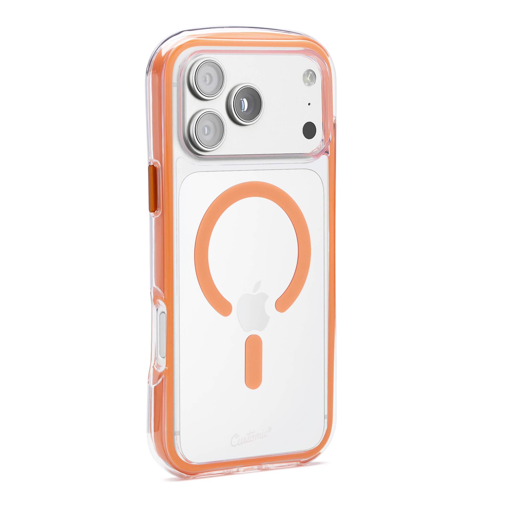 Detalhe da capa Customic Impactor Air MagSafe Laranja
