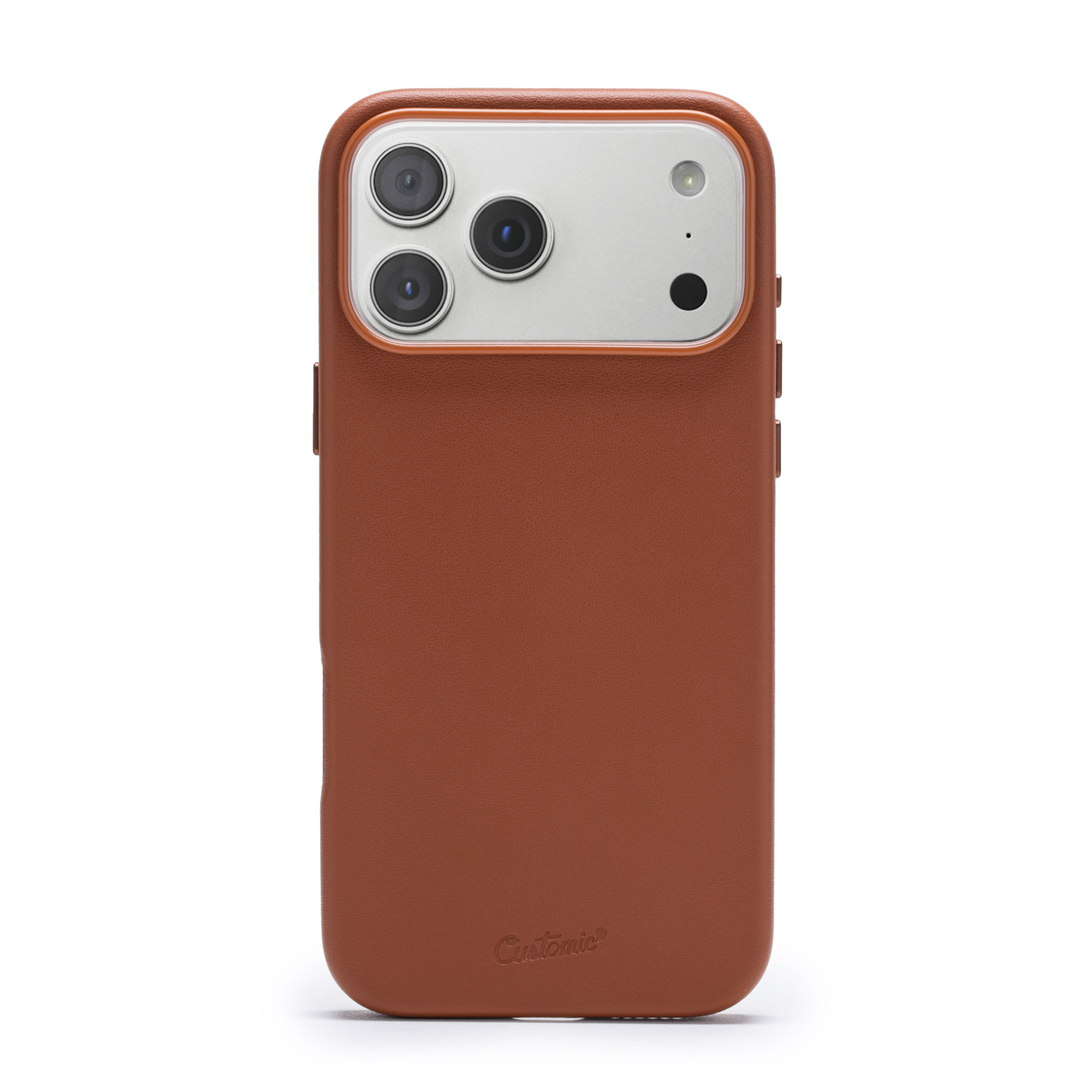 Capa Customic Impactor Fabric MagSafe Marrom para iPhone 17 Pro Max